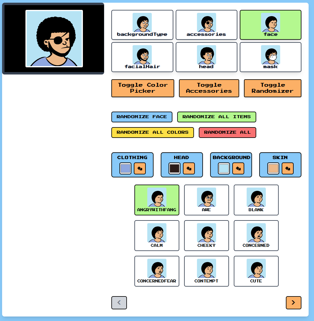 Dice Bear Character Builder